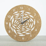 Liga Cork Wall Clock-Swallows