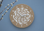 Liga Cork Wall Clock-Swallows