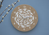 Liga Cork Wall Clock-Swallows