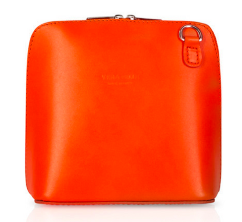 Vera Pelle Crossbody Bag-Burnt Orange