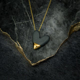 DC Shadow & Gold Heart Necklace