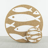 Liga Cork Placemats & Coasters-Coastal Mix White