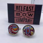 Belfast Bow Co Handmade Liberty Of London Cufflinks - Burgundy