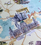 PC Northern Ireland Map A4 Print