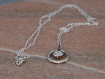 PM Sterling Silver Crystal Heart Circle Necklace