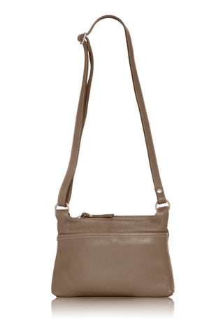 Italian Leather Handbag-Dark Taupe