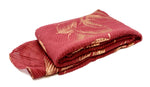 PM Burgundy Chevron with Rose Gold Print Scarf