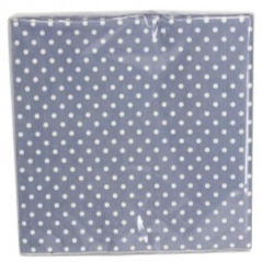 GG Pack 20 Paper Napkins-Blue/White Dots