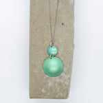 Lisa Marsella Ascending Double Concave Dome Pendant - Aqua, Orange & Blue