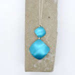 Lisa Marsella Ascending Double Concave Diamond Pendant - Orange Lime & Turquoise