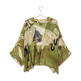 One Hundred Stars Stork Kimono-Green