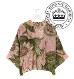One Hundred Stars & Kew RBG Passion Flower Kimono-Pink