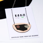 Dana Half Disc Necklace - Pink & Copper