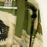 One Hundred Stars Stork Kimono-Green
