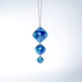 Lisa Marsella Aescending Triple Concave Domed Diamond Pendant - Brushed Blue