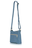 Italian Leather Handbag-Denim Blue