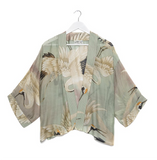 One Hundred Stars Stork Kimono-Aqua