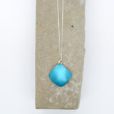 Lisa Marsella Concave Diamond Pendant - Orange Lime & Turquoise
