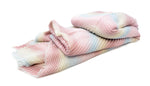 PM Pink Mix Striped Chevron Pleat Scarf