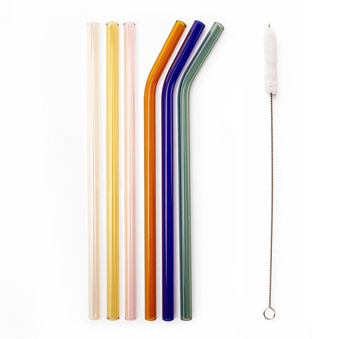 KK Coloured Reusable Glass Straws