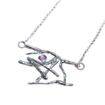 CSL Sterling Silver Faerie Realm Pendant - Amethyst