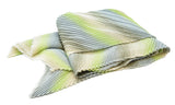PM Green Mix Striped Chevron Pleat Scarf