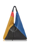 Italian Leather Slouch Handbag-Multi