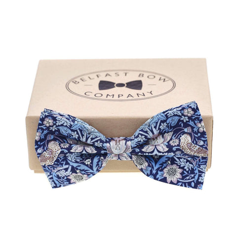 Belfast Bow Co Handmade Liberty Of London Bow Tie-Blue