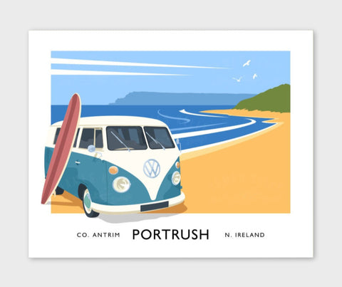 James Kelly Print-Portrush(VW Campervan)