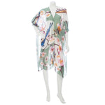 One Hundred Stars Throwover-Blossom & Birds Aqua