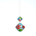 Lisa Marsella Ascending Double Concave Diamond Pendant - Orange Lime & Turquoise