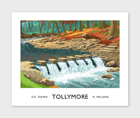 James Kelly Print-Tollymore Stepping Stones