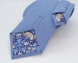 Belfast Bow Co Handmade Irish Linen Tie-Slate Blue