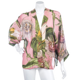 One Hundred Stars & Kew RBG Passion Flower Kimono-Pink