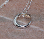 PM Sterling Silver Moon & Star Necklace