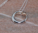 PM Sterling Silver Moon & Star Necklace