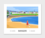 James Kelly Print-Bangor Ballyholme Beach