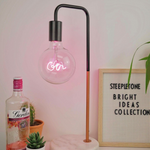 STP GIN LED filament Text Dimmable Light Bulb-PINK