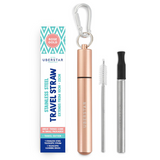 UBS Travel Stainless Steel Straw-Rose Gold