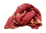 PM Burgundy Chevron with Rose Gold Print Scarf
