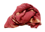 PM Burgundy Chevron with Rose Gold Print Scarf