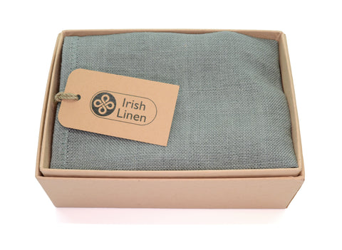 Belfast Bow Co Handmade Irish Linen Pocket Square-Antique Sage