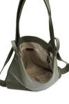 Italian Leather Handbag/Back Pack-Olive