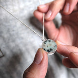 Decadorn Pendant Necklace-Full Circle-Kiwi Jasper Silver