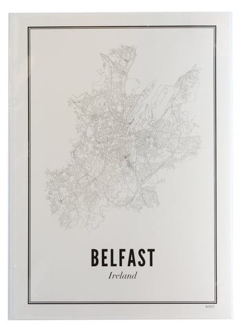 WCK Belfast Map Line Art Print