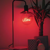 STP Wine LED filament Text Light Bulb.