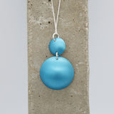 Lisa Marsella Ascending Double Concave Dome Pendant - Brushed Blue