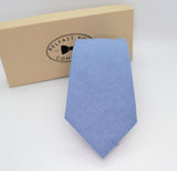 Belfast Bow Co Handmade Irish Linen Tie-Slate Blue