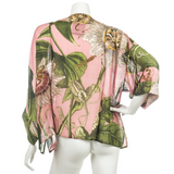 One Hundred Stars & Kew RBG Passion Flower Kimono-Pink