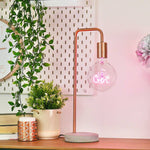 STP GIN LED filament Text Light Bulb-PINK